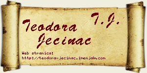 Teodora Ječinac vizit kartica
